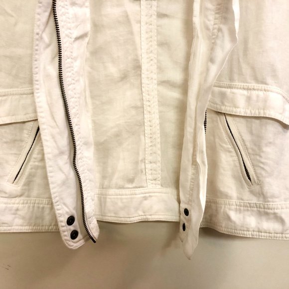 Michael Stars Linen Moto Vest Size XS NWT White - Picture 6 of 13